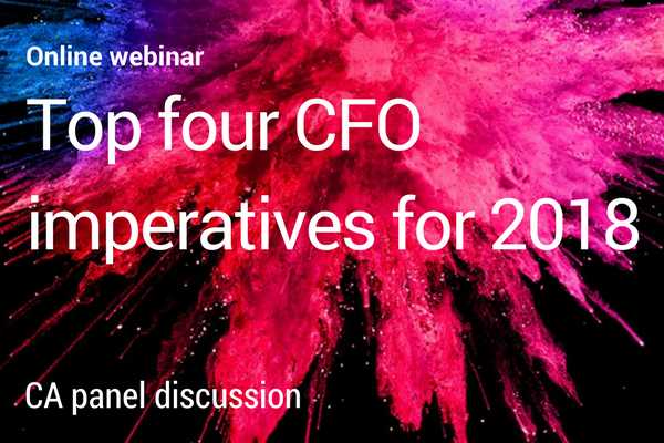 What are the top four CFO imperatives for 2018?