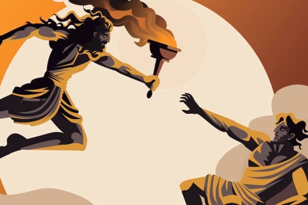 Prometheus-giving-man-fire-Greek-mythology