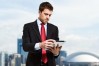 Businessman using a tablet