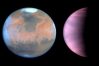 What's the weather for Mars and Venus? The Hubble telescope has given astronomers a peak. The telescope is serving as an interplanetary weather satellite for studying the climate on Earth's neighboring worlds, Mars and Venus. To the surprise of researchers, Hubble is showing that the Martian climate has changed considerably since the unmanned Viking spacecraft visited the Red Planet in the mid-1970s. The Hubble pictures indicate that the planet is cooler, clearer, and drier than a couple of decades ago. In striking contrast, Hubble's observations of Venus show that the atmosphere continues to recover from an intense bout of sulfuric "acid rain," triggered by the suspected eruption of a volcano in the late 1970s.