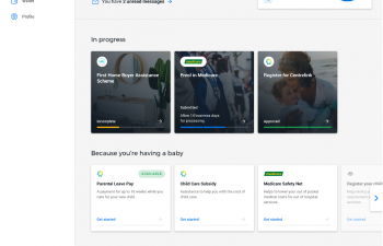 MyGov update dashboard
